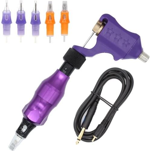 Tattoo Tools Motor Machine Set Star Pattern RCA Rubber Tattoo Machine 4 Colors Black Red Blue Purple Tattoo Kits