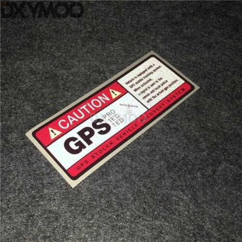 2PCS Car Styling Decal Warning GPD PRO TEC STOLEN Recovery System Motorcycle Laptop Phone Decorate DIY Sticker 10cm