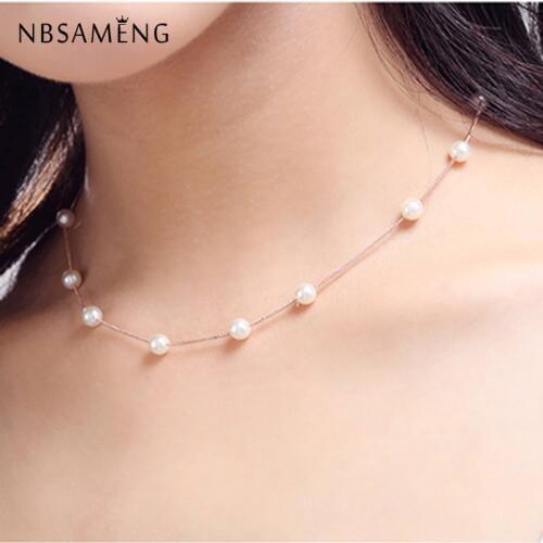 NBSAMENG Pearl Necklaces For Women