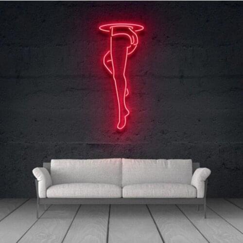 OHANEONK Neon Sign Lights of Sexy Legs for Room Nightclub Bar Shop Hotel Bedroom Wall Decor Personalized Gift