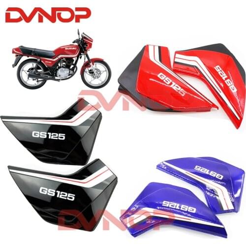 New motorcycle GS125 fender edge fuel tank side cover panel for Suzuki 125cc GS 125 fairing spare parts (ABS) red color