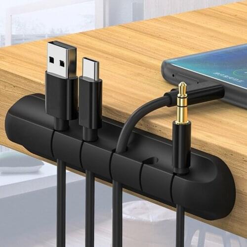 Cable Organizer USB Wire Winder Desktop Tidy Management Charger Tie Fixer Clips For Mouse Earphone Holders Phone Cord Protection