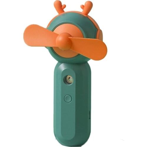 Summer Spray Small Fan Rechargeable Water Replenishment Convenient Handheld Fan Small Deer Space Mini Humidifier Fan