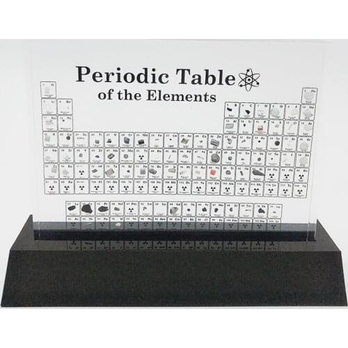 Stock Supply Drop Shipping Periodic Table With Real Elements Acrylic Embeeded 83 Kind Sample Inside Perfect Gifts Collections