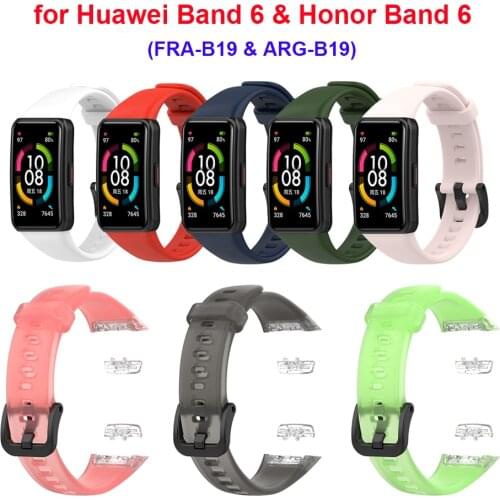 Honor Band 6 Strap Bracelet Replacement for Huawei Smart Bands Sports Wristband Watchbands Correa Accessories Silicone Purple