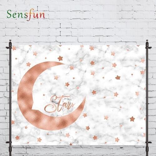 LEVOO Photography Studio Rose Gold Star Marble Pattern Baptism New Born Photography Backdrop Camera Fotografica