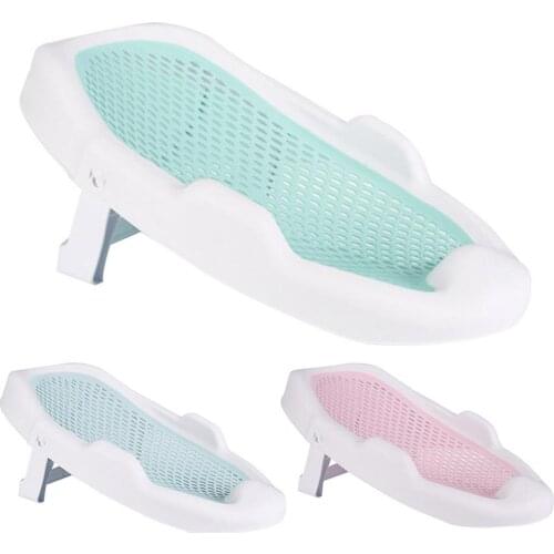Baby Bathing Net Newborn Pouch Bath Rack Bathtub Bracket Baby Cradle Tub Ergonomic Mildews-proof Bathing Mat Child Bath Bed
