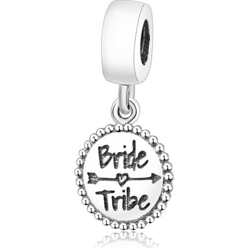 100% 925 Sterling Silver Charms Bride and Tribe Beads Fits Original Pandora Charm Bracelet Pendant For Women DIY Fashion Jewelry