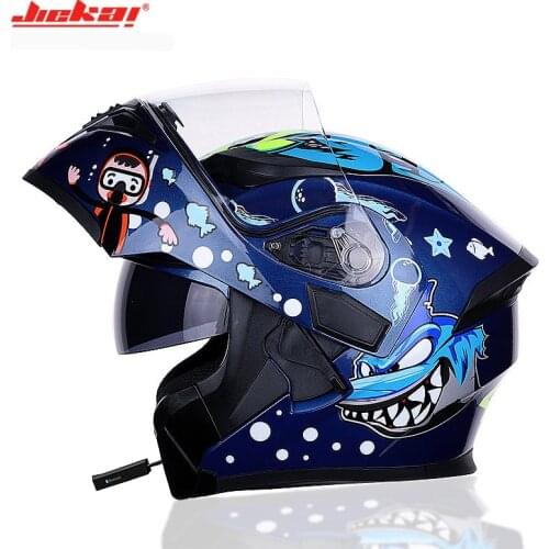 4 Seasons Motorcycle bluetooth headsets Headgear helmet Moto Double Visor Flip Up Helmets Racing Casque Capacete Casco dot