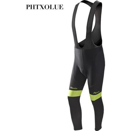 Phtxolue Warm Winter Thermal Cycling Pants Mountain Bike Pants Bicycle Tights Coolmax 9D Gel Pad Cycling Bib Trousers