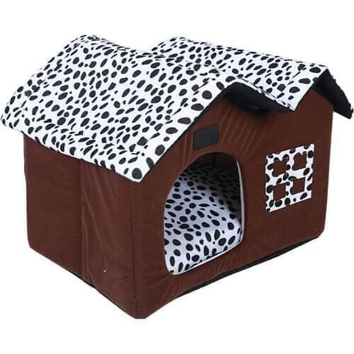 Pet supplies doghouse double top spot house removable and washable pet house dog mat semi-closed nest wholesale