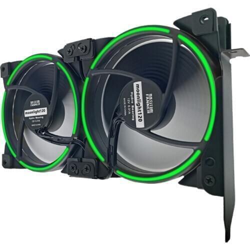FANNER Universal VGA Cooler Dual 120mm Ultra Quiet Desktop Computer Chassis PCI Graphics Card Double Fan Partner led fans