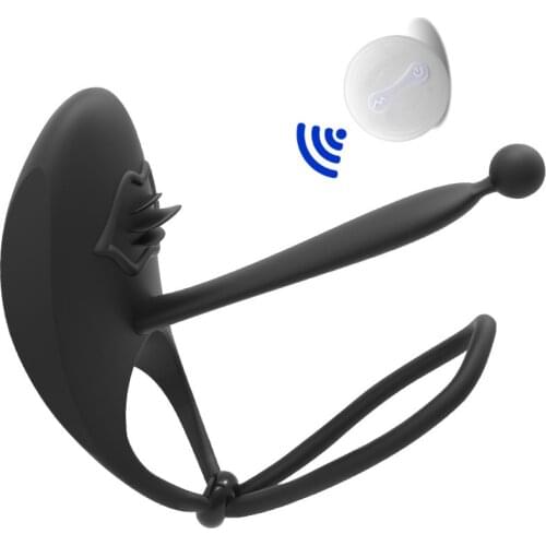 Man Nuo Vibrating Cock Ring Wireless Control Prostate Massager Remote Penis Ring Extender Viberator Adult Sex Anal Toys for Men