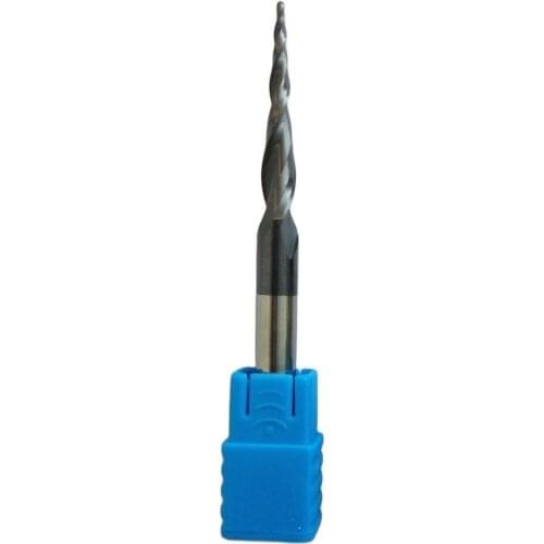 Free shipping-5PCS R1.5*100*D10*150 HRC55 Tungsten solid carbide Coated Tapered Ball Nose End Mills taper and cone endmills