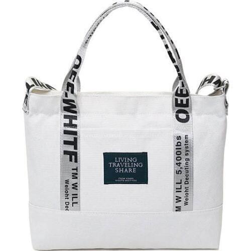 PURFAY Ladies Canvas Handbag New Letter Canvas Bag Custom Fashion Casual Bag Solid Color Messenger Crossbody Bags Bolsos Tote