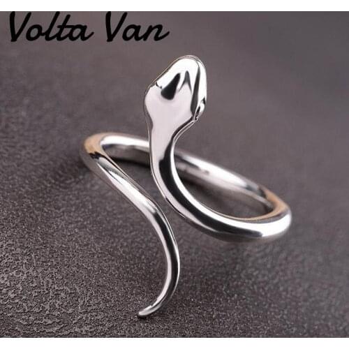 Volta Van Women Rings Animal Snake 925 Sterling Silver 2021 New Fine Jewelry Elegant Design Fashion Concise Opening Rings