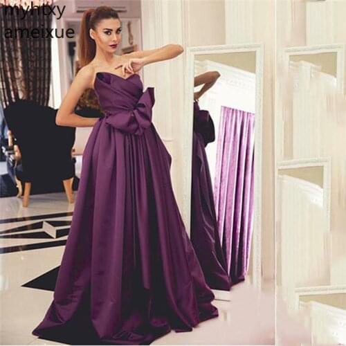 Purple Sexy Llueing 2021 Affeta Sleeveless A-line Prom Dress Gowns Ong Plus Size Evening Gown Dresses For Women Robe De Soiree