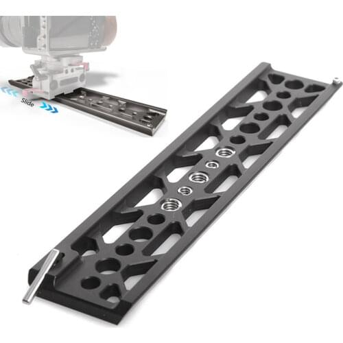 10 inch lightweight dovetail plate for TILTA Blackmagic BMPCC 4K 6K GH5 S1H SONY A6 A7 A7S3 Canera Cage Tiltaing 15mm Baseplate