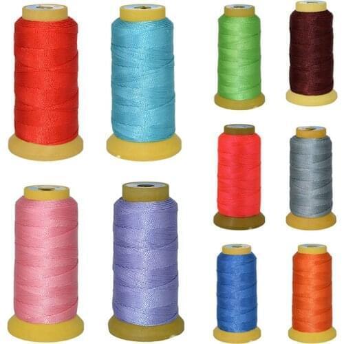 100g/roll Multicolor Polyester Nylon Cord 0.2mm Thread Chinese Knot Cord Macrame Rope Bracelet Braided String Knitting Yarn Rope