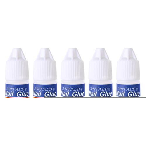5pcs Fast Drying Nail Art Glue Tips Glitter UV Acrylic Rhinestones Decorations 3g Nail Glue False Tip Nails Manicure Tools