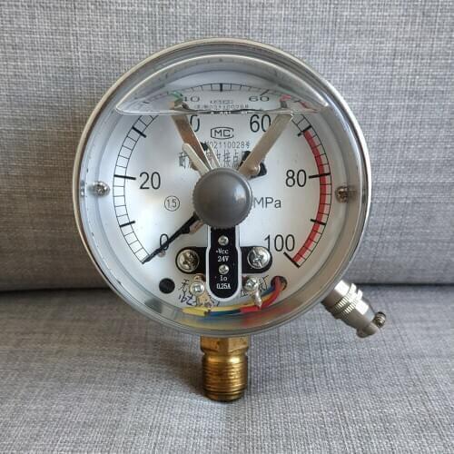 100mm(4.0") 24V (Liquid-filled)electric contact pressure gauge, manometer
