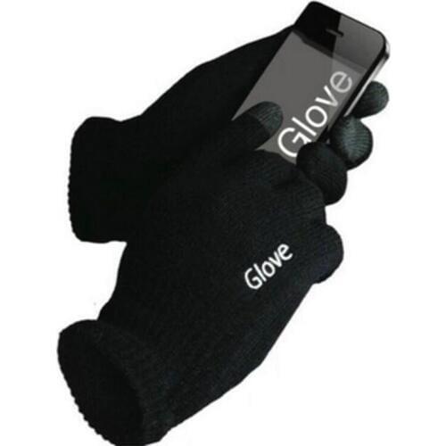 INDJXND Winter Knitted Touched Screen Gloves Fashion Warm Adult Letter Mittens Women Men Winter Warm Gloves Driving Thick Glove