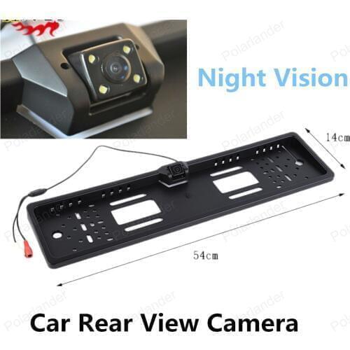 New arrival European Car Licence Plate camera Night Vision CMOS Car Rear View Camera with 4 LED Light