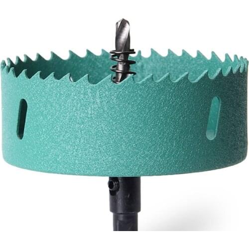 45-100mm M42 HSS Hole Saw Cutter Green Metal Tip Drill For Aluminum Iron Wood Drilling
