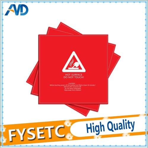 4pc 300x300mm Frosted Heated Bed Sticker Red Build Sheets Build Plate Tape Platform Sticker With 3M Backing for CR-10 Lulzbot Ta