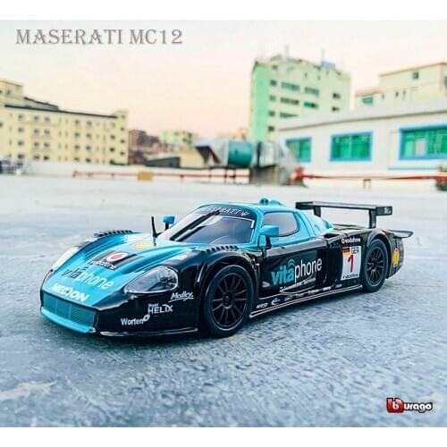 Bburago 1:24 Maserati MC12 Racing car simulation alloy car model crafts decoration collection toy tools gift