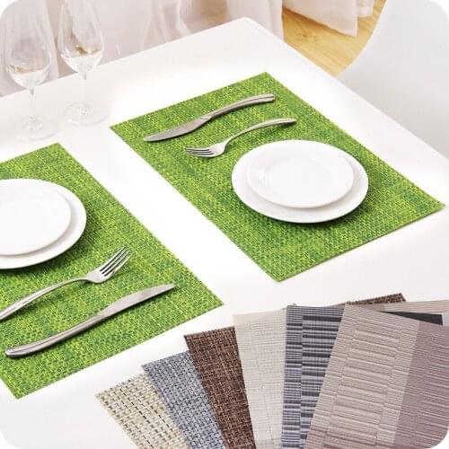 Washable PVC Table Mats For Dining Table Europe Style Placemat Insulation Non-slip Dish Bowl Pad