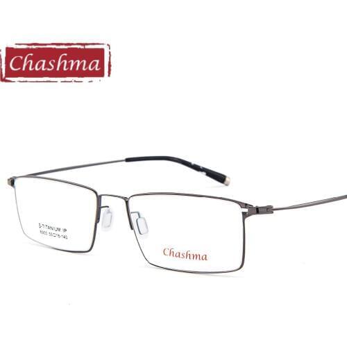 Chashma Gentlemen Pure Titanium Eyeglasses Frame Lentes Optics Top Quality Titanium Frames Light Thin Male Frames Eye Glasses