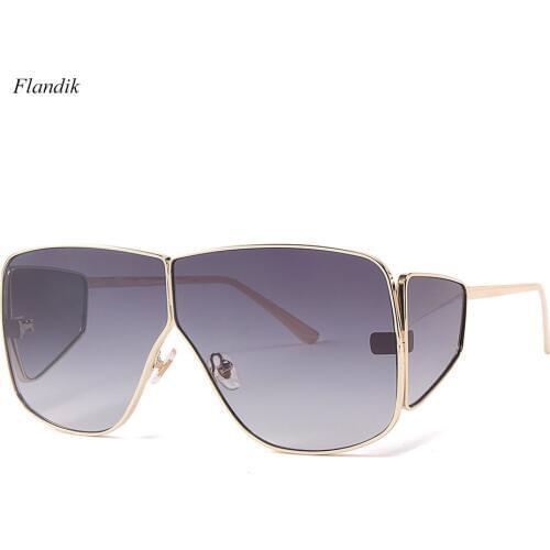 Big Frame Gradient Shades Oversized Shield Sunglasses UV400 Shades Eyeglass 2019 Hot Fashion Eyewear Vintage Unisex Sunglass