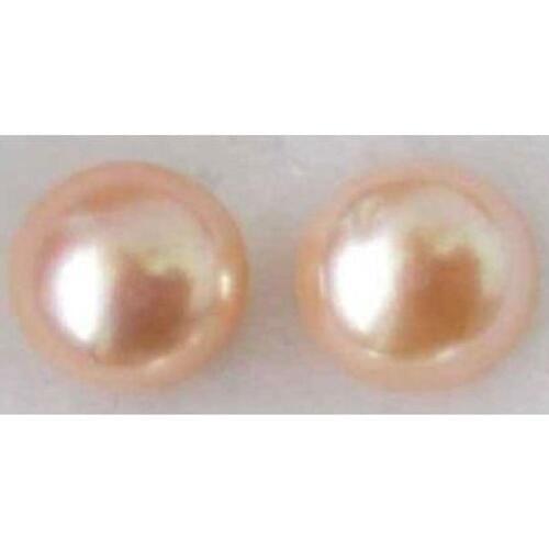 Genuine Beautiful 13-14mm AAA+ south sea pink pearl earring needle