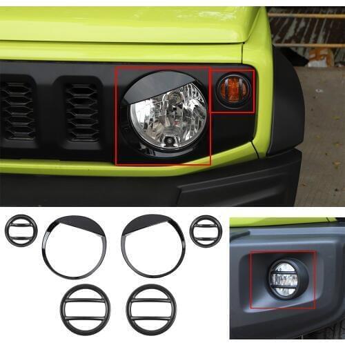Front BHeadlight Cover & Fog Turn Signal Light Cover For Suzuki Jimny 2019-2020