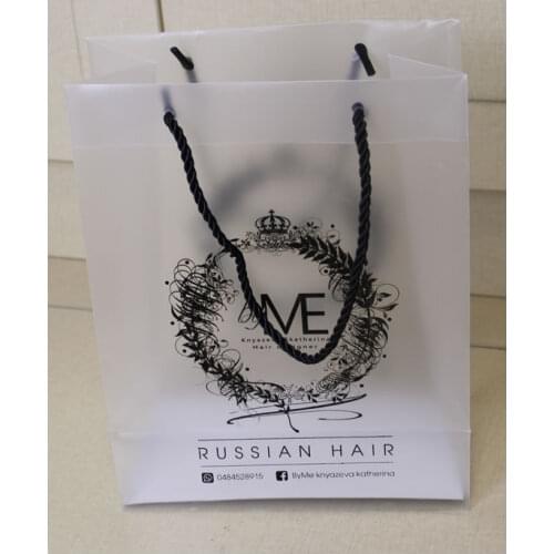 Custom shopping handle frosted pp gift bag/plastic packaging pvc bag for garment/printed LOGO promotion bag/15x21x8cm