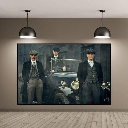 Popular Posters British Criminal Gangster TV Series Peaky Blinders Canvas Painting Prints for Living Room Home Decor Cuadros