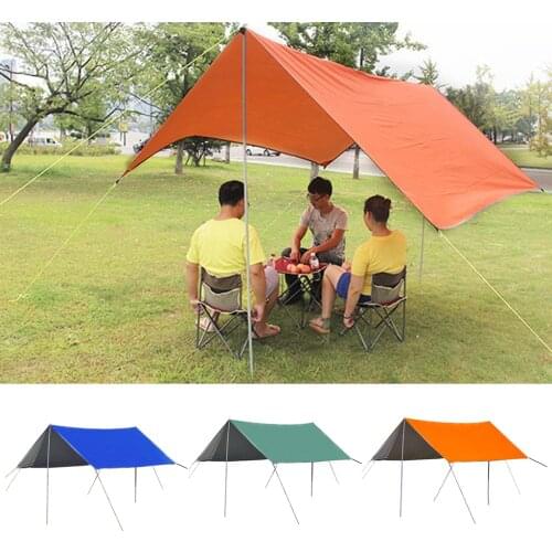 Durable Sun Shelter Camping Canopy 3-4 Person Awning Folding Parasol Picnic Tarp