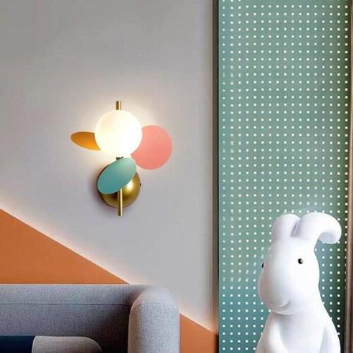 Nordic Multicolor Art Tree Wall Light Soft Light Eye Protection Parlor Kids Bedroom Bedside Cafe Aisle LED Decoration Lighting