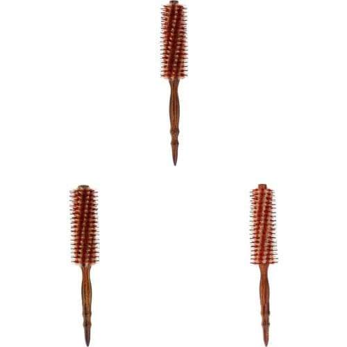 Hair Brush Bristle Boar Round Combs Barber Dressing Salon Styling for Women