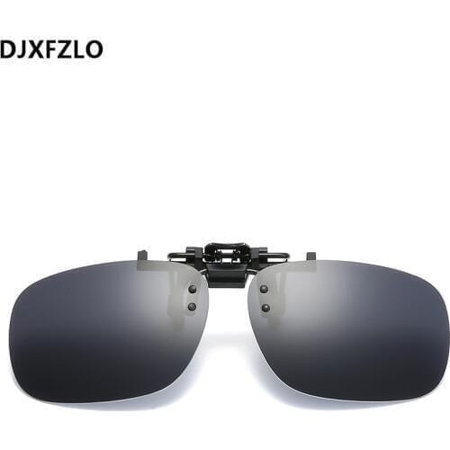 DJXFZLO Polarized Driving Sunglasses Clip Men Women Brand Designer Sun Glasses Lens Night Vision Retro Outdoor Oculos De Sol