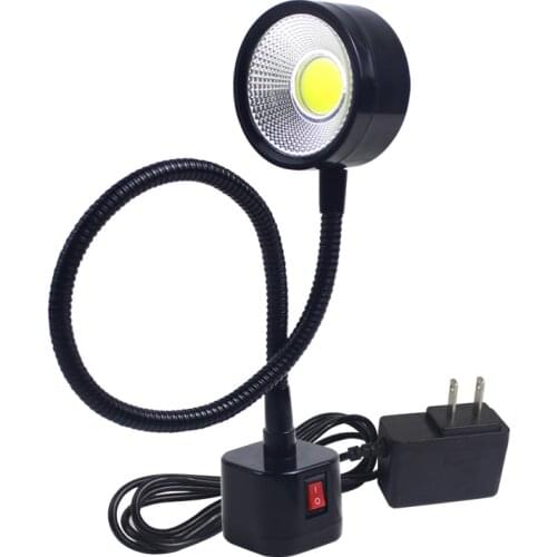 LED Work Light Magnetic Base Flexible Gooseneck Lamp 5W Sewing Clothing Machine Light With Plug