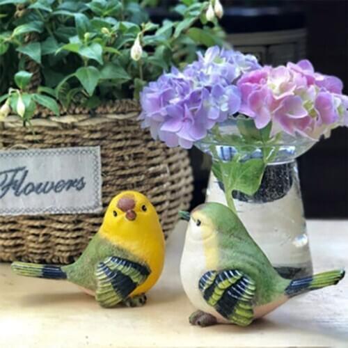 Tuin Decoratie Garden Outdoor Parrots Gardens Decoration Sculpture Miniatuur Bloempot Tuinkabouter Poppenhuis Meubels Resin