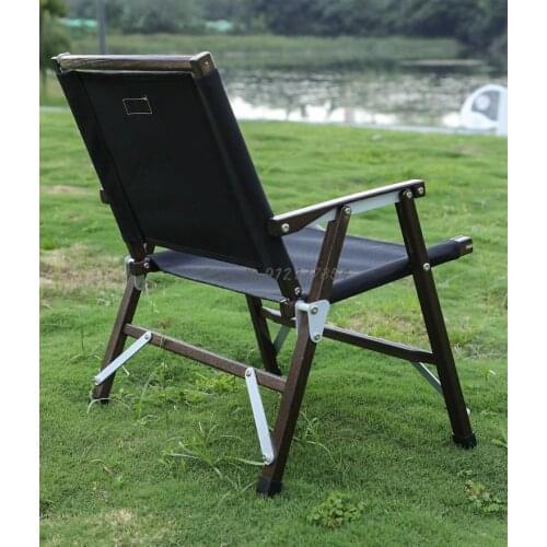 Outdoor solid wood folding chair Kermit chair camping fishing beech chair director chair