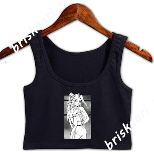 Japanese Manga Girl Crop Top Women Fitness Create Funny Casual Standard Normal S-XXL Crop Top Women Spring Autumn Vest