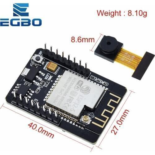 1PCS EGBO ESP32-CAM WiFi + Bluetooth Module Camera Module Development Board ESP32 with Camera Module OV2640 2MP For Arduino