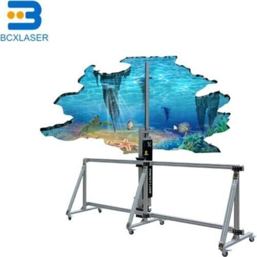 3D Wall Industrial Flatbed horizontal wall printer