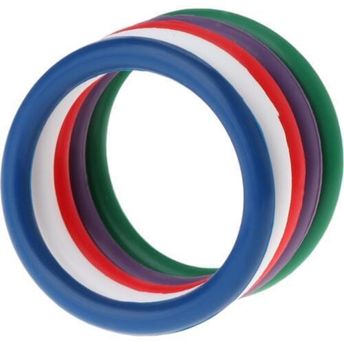 5in1 Rainbow Penis Ring Silicone 4.0cm Cockring Cock Ring Colorful Sex Ring for Male Delay Ejaculation Adult Product