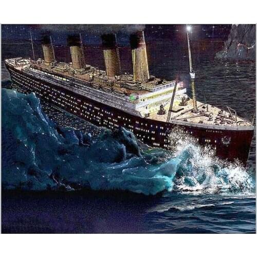 DIY Diamond Painting Cross Stitch Full Embroidery 5D Square/Round Drill Mosaic diamond picture of Rhinestone Wall Art Titanic