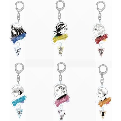 Anime Cosplay Tokyo Revengers Keychain Double Sided Manjiro Ken Takemichi Hinata Atsushi Chibi Bag Pendant Fans Collection